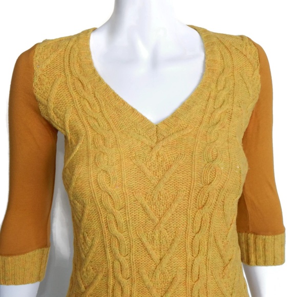 Pilcro and the Letterpress Mustard/Orange Sweater - Picture 2 of 5